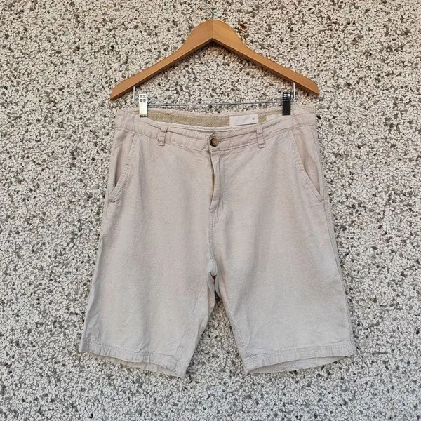 Bermuda masculina viscolinho bege