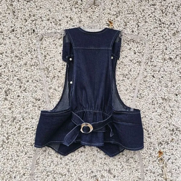 Colete jeans Y2K azul