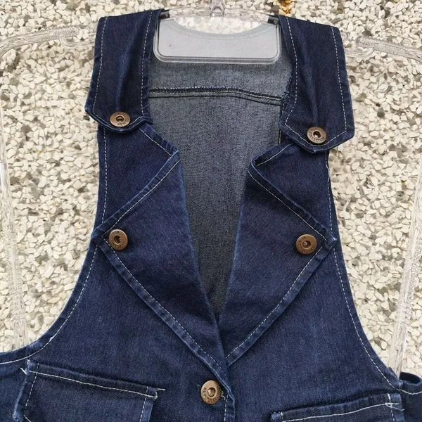 Colete jeans Y2K azul