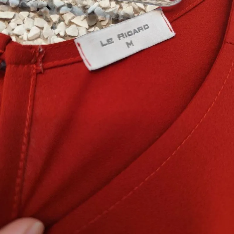 Vestido vermelho terracota Le Ricard