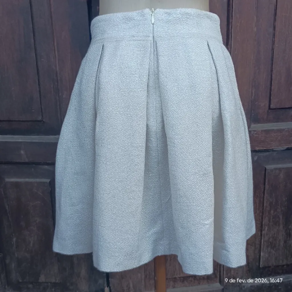 twin set simona barbieri saia italiana de prega em lã virgem