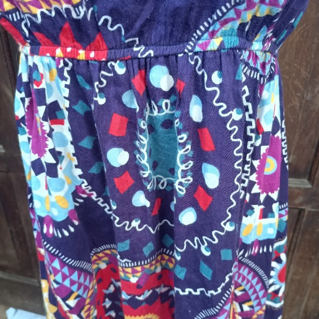 lindo vestido roxo colorido estampado tam p