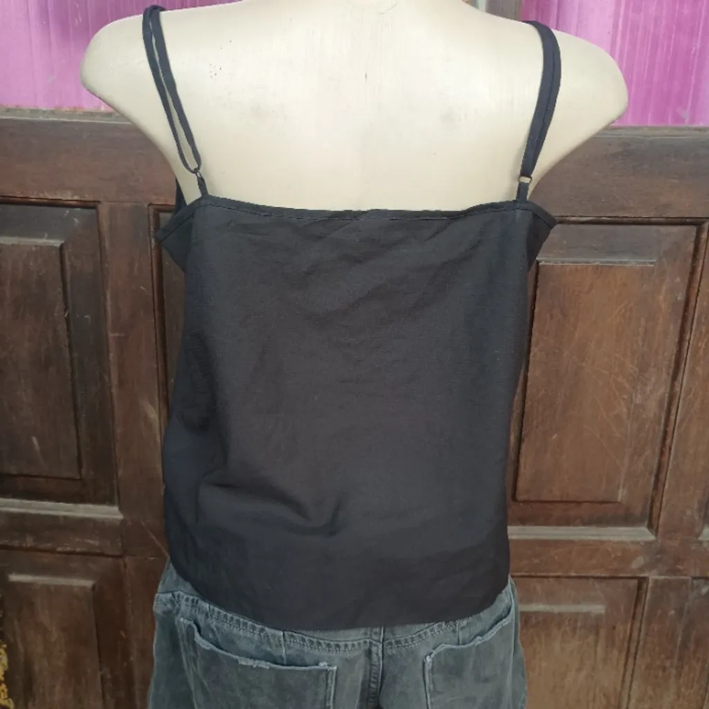 blusinha slip alcinha preta tam g