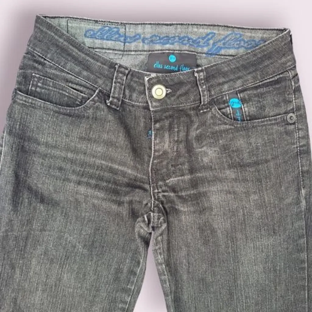 Calça Ellus Jeans Slim Cintura Baixa Preta Y2K Anos 2000 Marca P