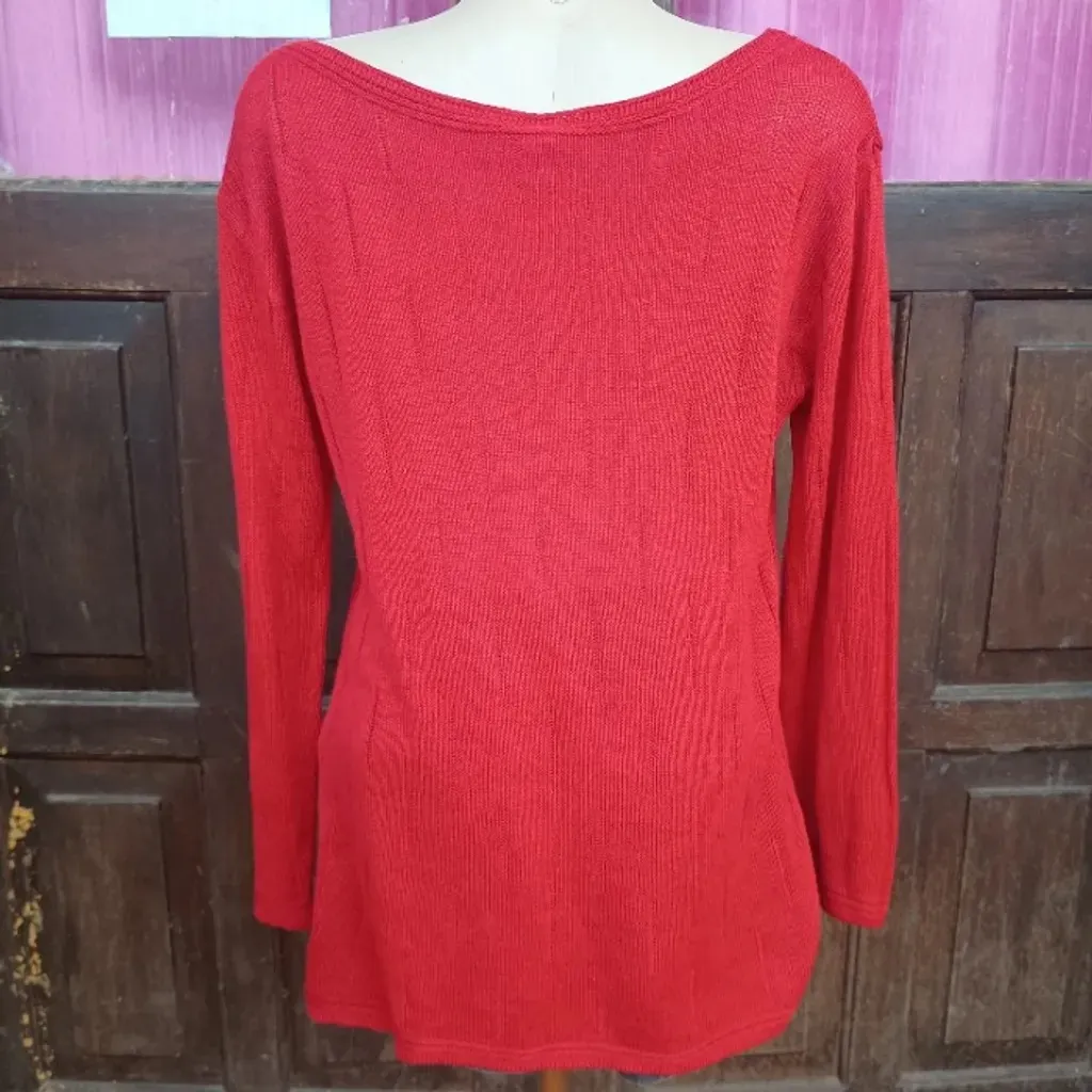 PROMOÇÃO SÓ HOJE DIA 23  blusa de tricot vermelha vintage cgc