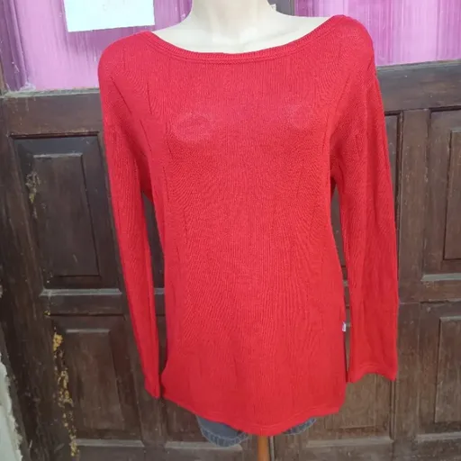 PROMOÇÃO SÓ HOJE DIA 23  blusa de tricot vermelha vintage cgc