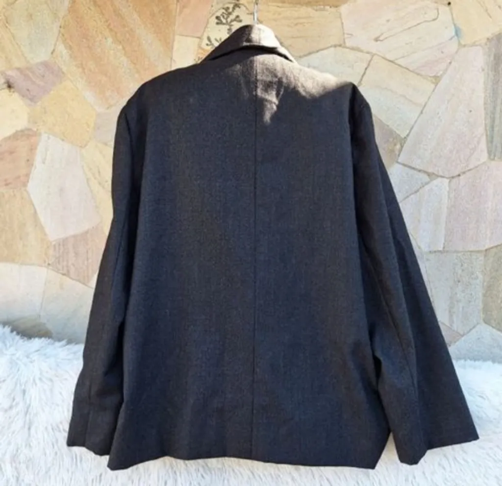 blazer oversized alfaitaria de lã tam m g vintage cgc