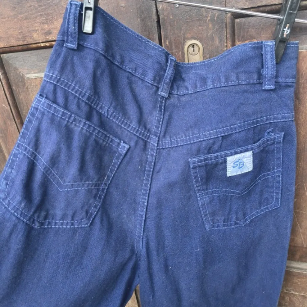 mom jeans vintage cgc azul escuro 34