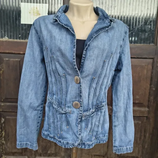 jaqueta jeans vintage cgc feminina