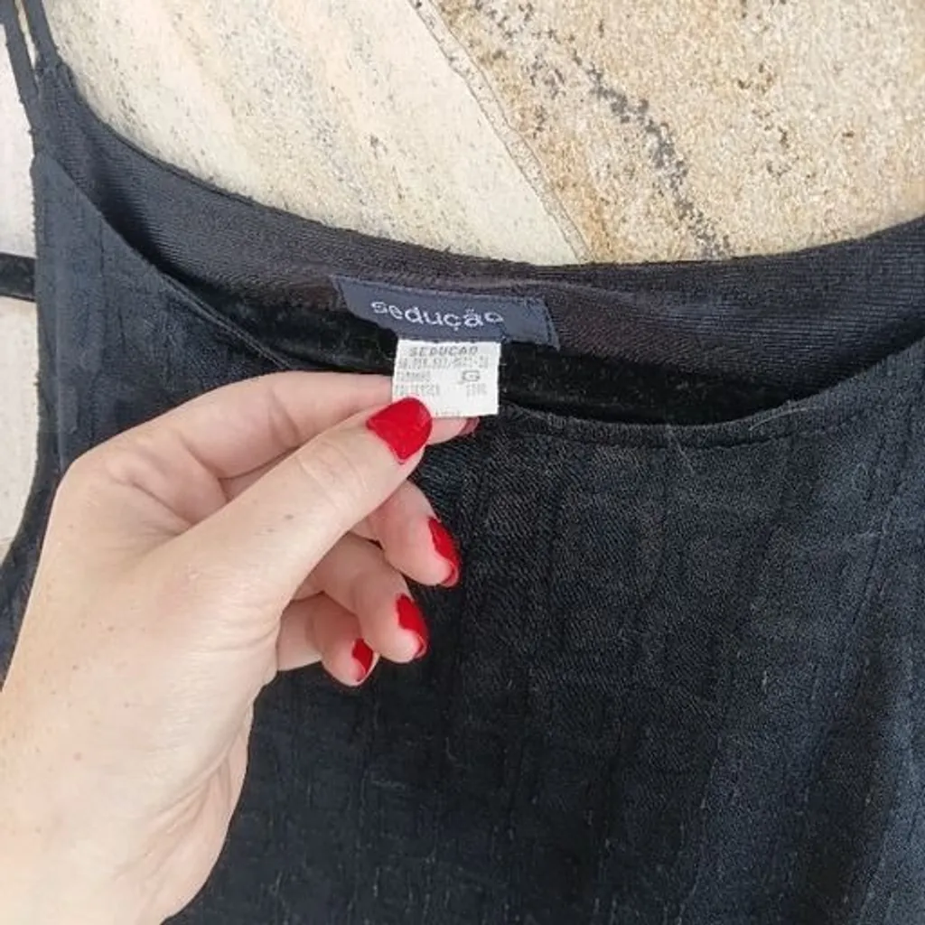 slip dress preto vintage cgc