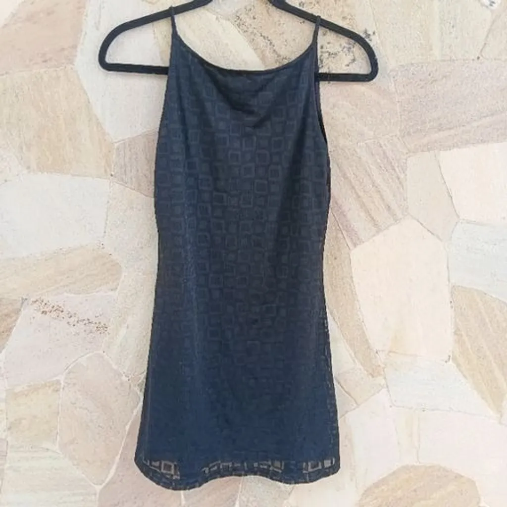 slip dress preto vintage cgc