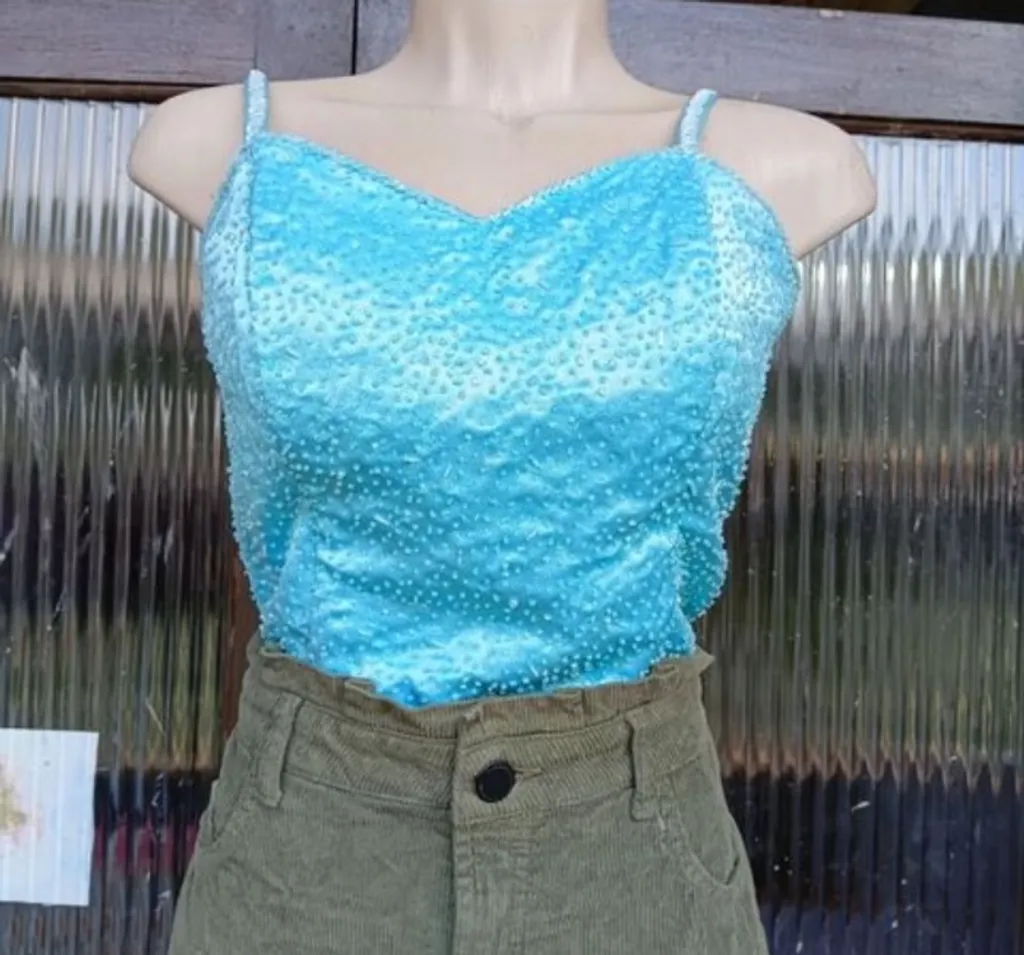 corset sereia azul turquesa lindíssimo