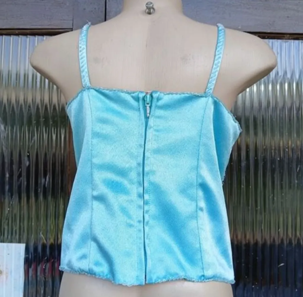corset sereia azul turquesa lindíssimo