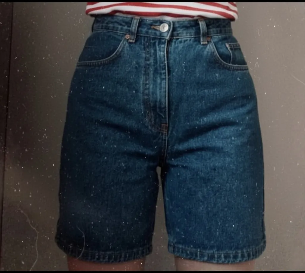bermuda mom jeans vintage cgc azul tam 36