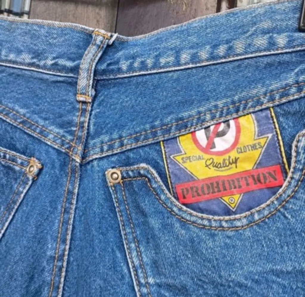 bermuda mom jeans vintage cgc azul tam 36