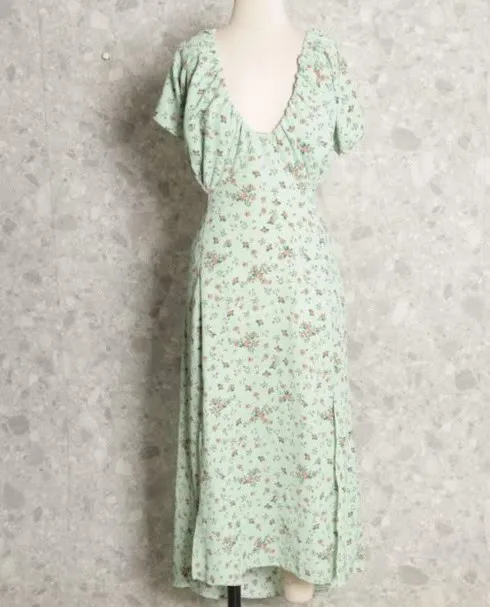 vestido verde florido veste do gg ao g2