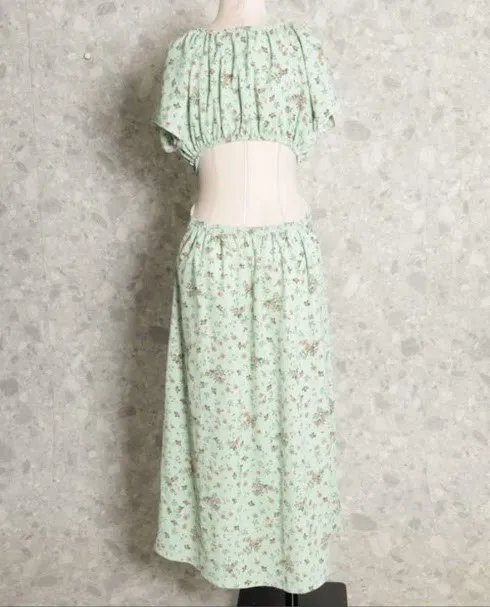 vestido verde florido veste do gg ao g2