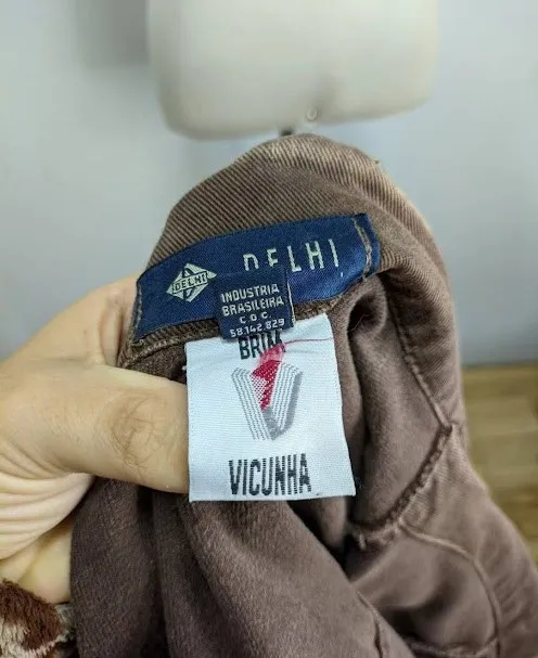jaqueta jeans vintage delhi marrom