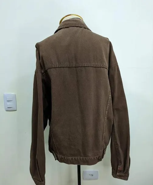 jaqueta jeans vintage delhi marrom