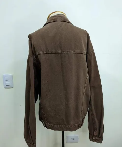 jaqueta jeans vintage delhi marrom