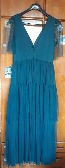 vestido verde esmeralda de festa
