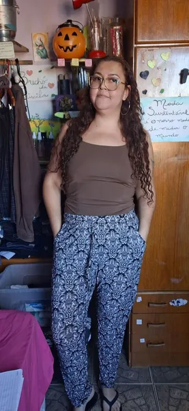 calça feminina estampada