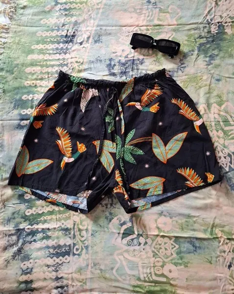 shorts feminino estampado tam m