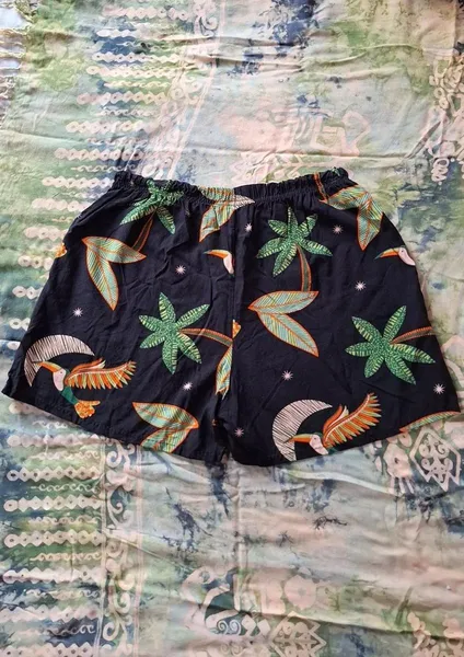 shorts feminino estampado tam m