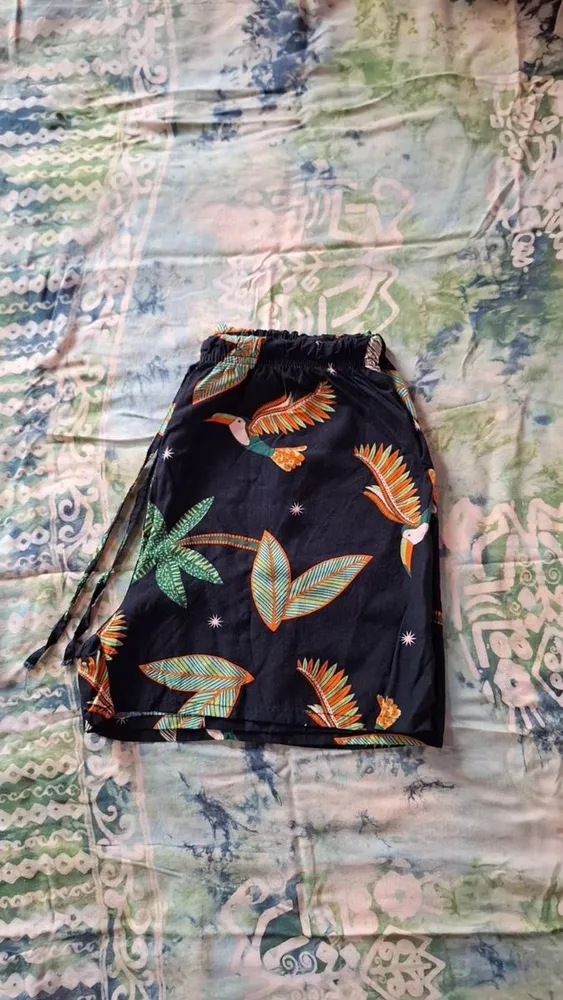 shorts feminino estampado tam m