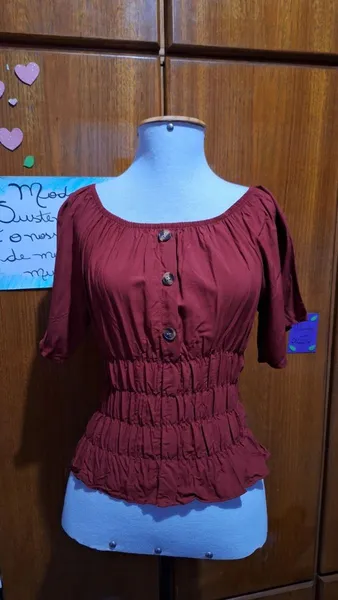 blusa feminina viscose vermelha m