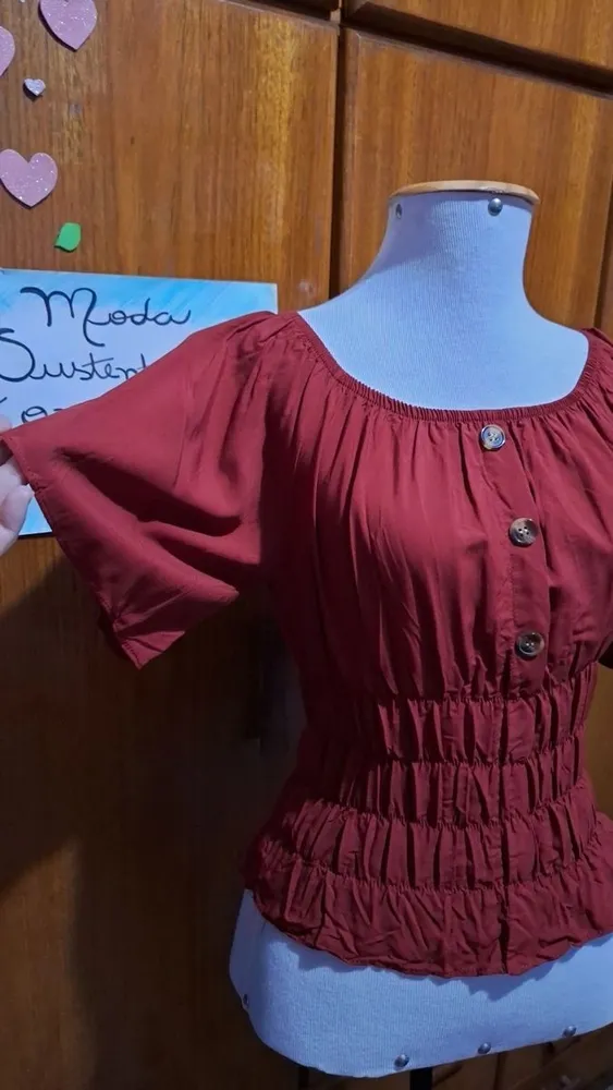 blusa feminina viscose vermelha m