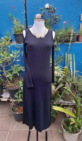 vestido longo salvatore fashion preto