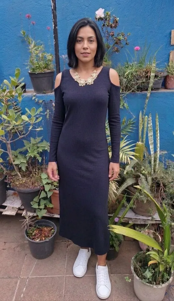 vestido longo salvatore fashion preto