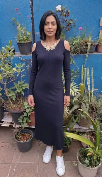 vestido longo salvatore fashion preto