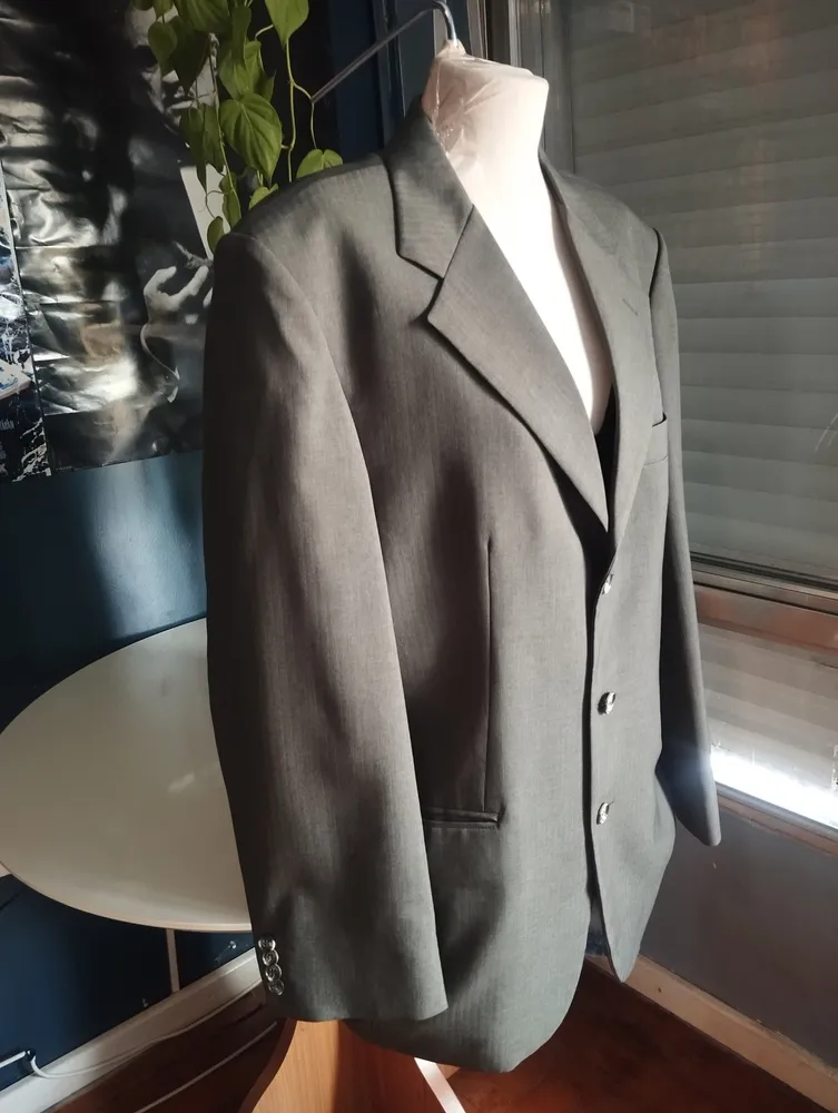 blazer crepe e cetim alfaiataria schander nardin vintage g
