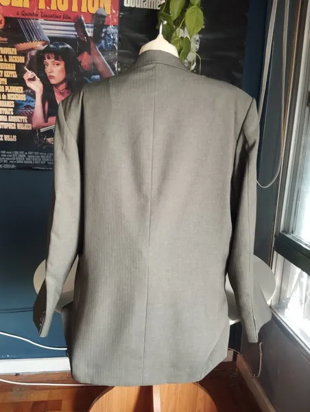blazer crepe e cetim alfaiataria schander nardin vintage g