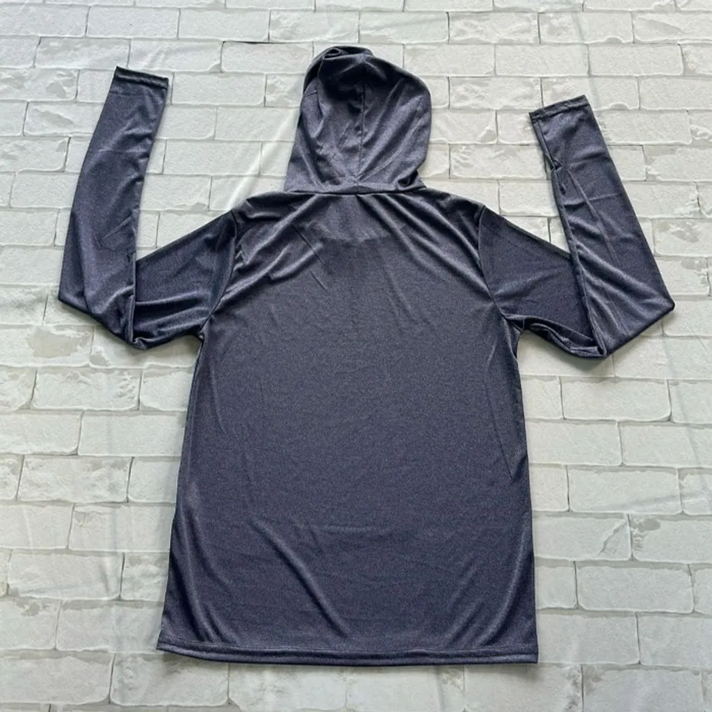 Blusa Fitness Cinza com Capuz Nova Tamanho GG