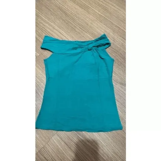 Blusa Verde Fargo de Alcinha com Detalhe no Ombro - Tam G