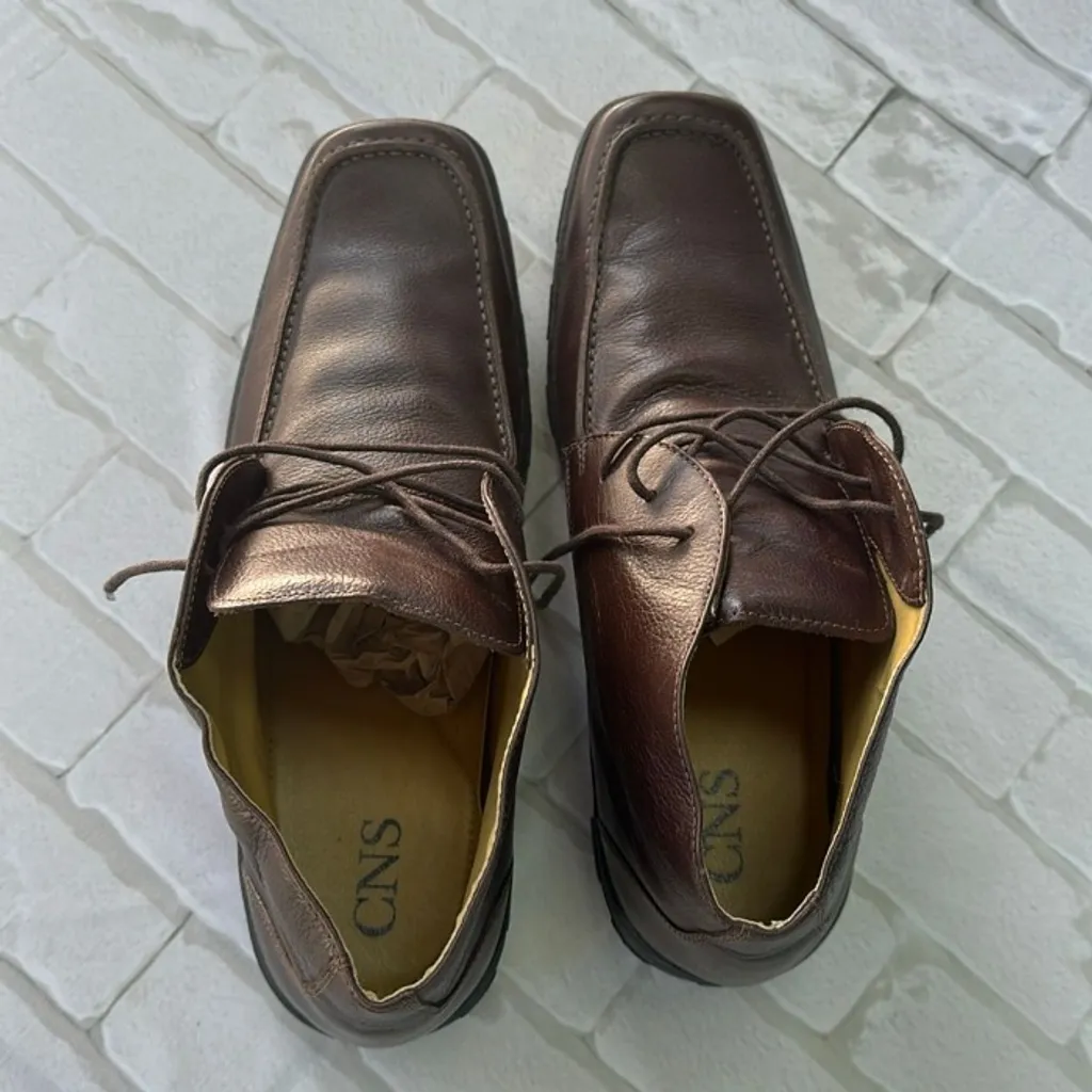 Sapato Social CNS Couro Café Novo Tam 42