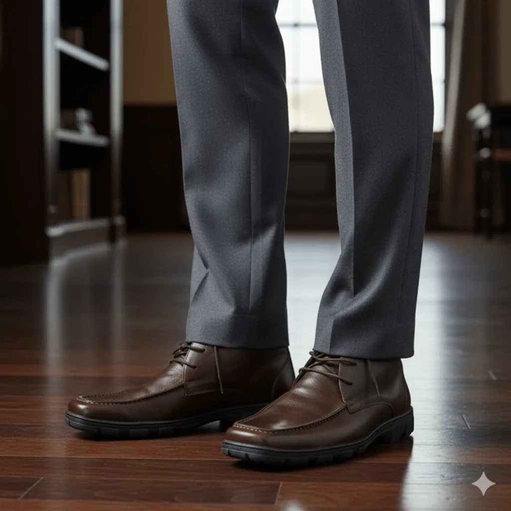 Sapato Social CNS Couro Café Novo Tam 42