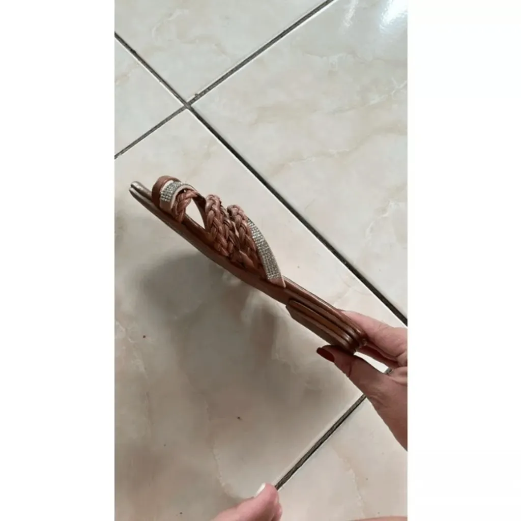 Rasteirinha Caramelo Strass 34