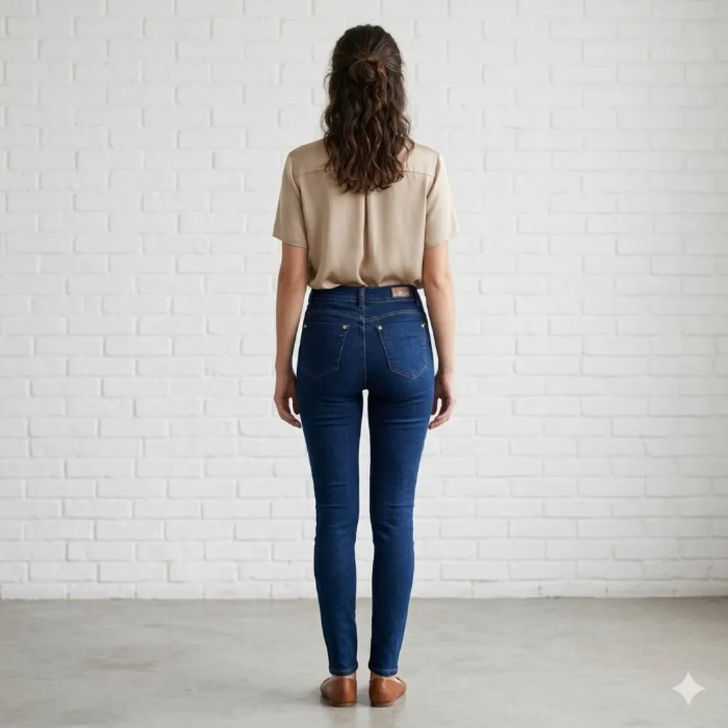 Calça Jeans Feminina Básica Levanta Bumbum Com Elastano Tam 38