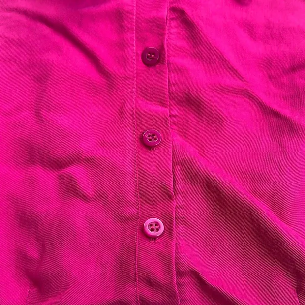 Lande Cropped Rosa Pink Botões Tam M