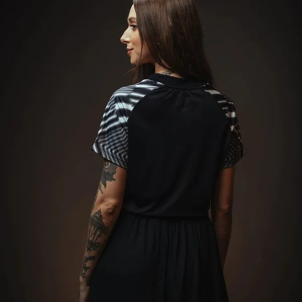 Corinthians Camiseta Preta Feminina Esportiva Tam M