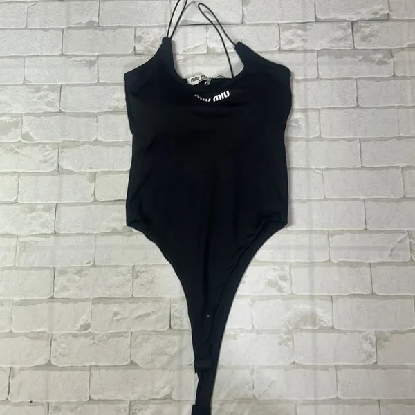 Body Preto Miu Miu Alcinha Tam P