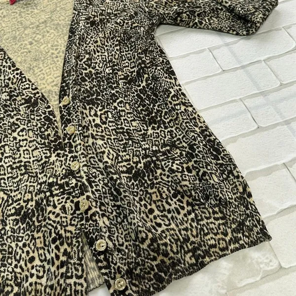 Casaco Animal Print C&A Feminino Manga Longa P