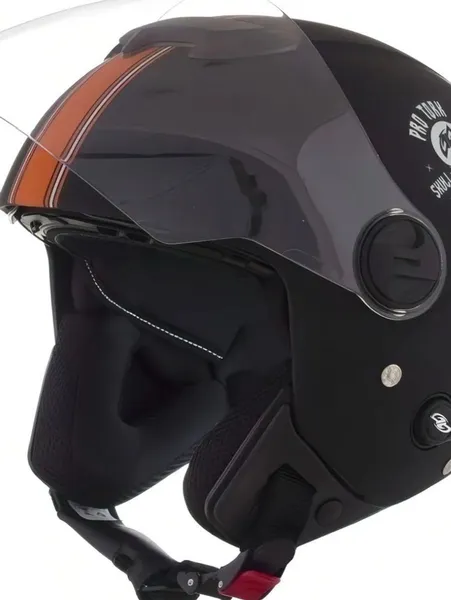 Capacete Pro Tork Skull Riders Preto Laranja 58