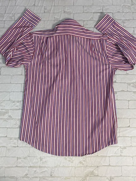 Camisa Social Listrada Masculina Manga Longa Tam 40