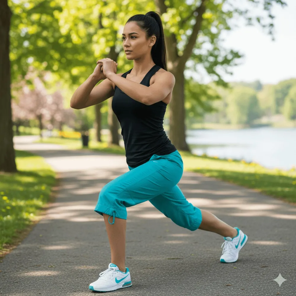 Calça Capri Verde Feminina Esportiva Tam M