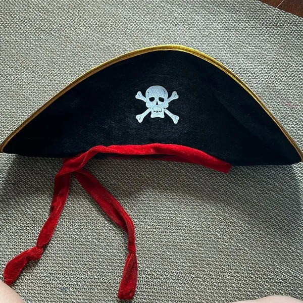 Chapéu Fantasia Pirata Preto Ajustável